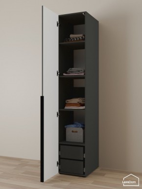 Шкаф Linnea MHR-1-4 2050х400х510 (Графит-М 11.1.25) в Урае - uray.ok-mebel.com | фото 5