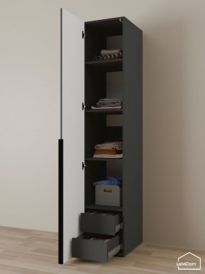 Шкаф Linnea MHR-1-4 2050х400х510 (Графит-М 11.1.25) в Урае - uray.ok-mebel.com | фото 6