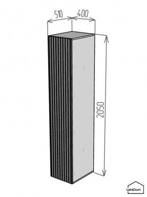 Шкаф Linnea MHR-1PO 2050х400х510 (Белый-М 11.1.1) в Урае - uray.ok-mebel.com | фото 2