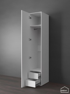 Шкаф Linnea MHR-1PO-3 2050х400х510 (Белый-М 11.1.1) в Урае - uray.ok-mebel.com | фото 5