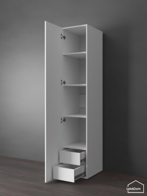 Шкаф Linnea MHR-1PO-4 2050х400х510 (Белый-М 11.1.1) в Урае - uray.ok-mebel.com | фото 4