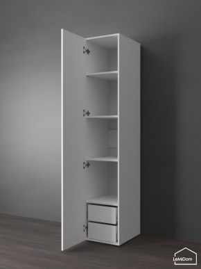 Шкаф Linnea MHR-1PO-4 2050х400х510 (Белый-М 11.1.1) в Урае - uray.ok-mebel.com | фото 5