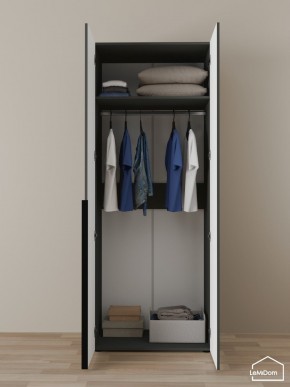 Шкаф Linnea MHR-2 2050х800х510 (Графит-М 11.1.25) в Урае - uray.ok-mebel.com | фото 4