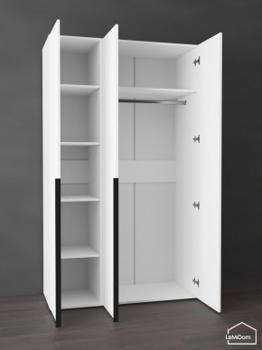 Шкаф Linnea MHR-3-1 2050х1200х510 (Белый-М 11.1.2) в Урае - uray.ok-mebel.com | фото 4