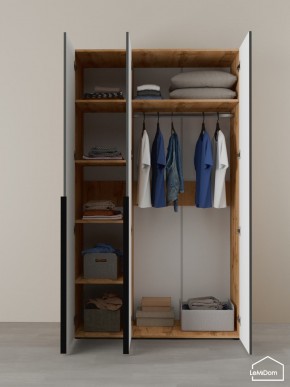 Шкаф Linnea MHR-3-1 2050х1200х510 (ДВ-М 11.1.25) в Урае - uray.ok-mebel.com | фото 4