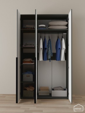 Шкаф Linnea MHR-3-1 2050х1200х510 (Графит-М 11.1.25) в Урае - uray.ok-mebel.com | фото 4