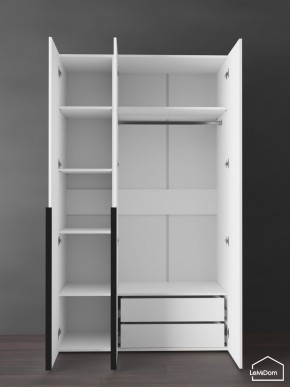 Шкаф Linnea MHR-3-2 2050х1200х510 (Белый-М 11.1.1) в Урае - uray.ok-mebel.com | фото 5