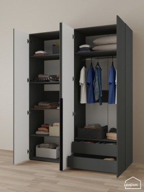 Шкаф Linnea MHR-4-2 2050х1600х510 (Графит-М 11.1.25) в Урае - uray.ok-mebel.com | фото 5