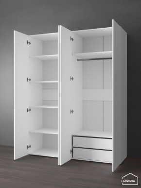 Шкаф Linnea MHR-4PO-2 2050х1600х510 (Белый-М 11.1.2) в Урае - uray.ok-mebel.com | фото 5