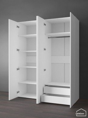 Шкаф Linnea MHR-4PO-2 2050х1600х510 (Белый-М 11.1.2) в Урае - uray.ok-mebel.com | фото 6