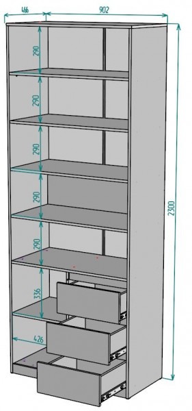 Шкаф Мальта H190 в Урае - uray.ok-mebel.com | фото 2