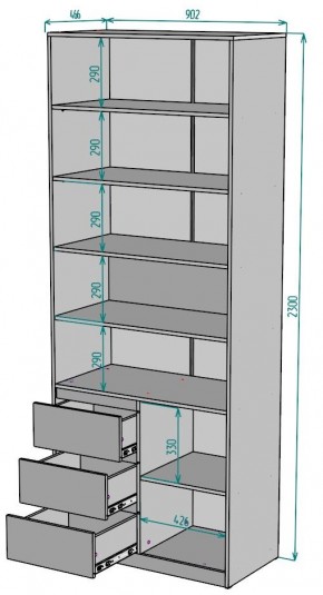 Шкаф Мальта H191 в Урае - uray.ok-mebel.com | фото 2