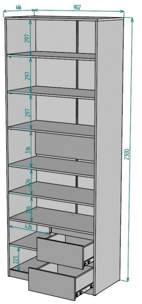 Шкаф Мальта H198 в Урае - uray.ok-mebel.com | фото 2