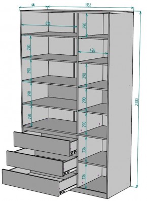 Шкаф Мальта H211 в Урае - uray.ok-mebel.com | фото 2