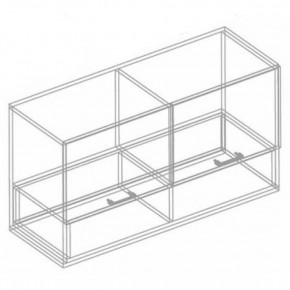 Шкаф настенный "Сандра" 1000 (Белый лофт) в Урае - uray.ok-mebel.com | фото 2