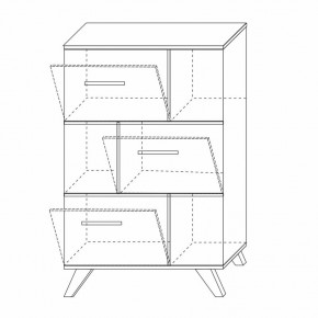 Шкаф низкий с нишами Вега Скандинавия в Урае - uray.ok-mebel.com | фото 8