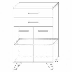 Шкаф низкий Вега Скандинавия в Урае - uray.ok-mebel.com | фото 7