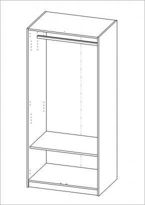 Шкаф ОРИОН двухдверный, цвет Дуб Сонома в Урае - uray.ok-mebel.com | фото 2