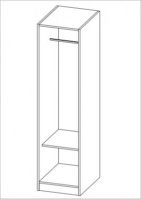 Шкаф ОРИОН однодверный, цвет белый в Урае - uray.ok-mebel.com | фото 2