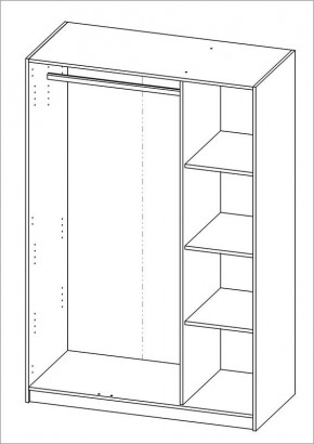 Шкаф ОРИОН трехдверный, цвет Дуб Венге в Урае - uray.ok-mebel.com | фото 3