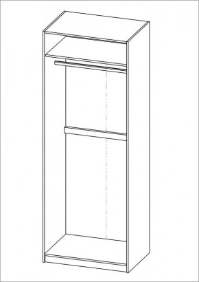 Шкаф ПЕГАС двухдверный с рамочным фасадом, цвет белый в Урае - uray.ok-mebel.com | фото