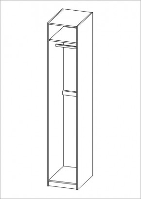 Шкаф ПЕГАС однодверный, цвет Дуб Сонома в Урае - uray.ok-mebel.com | фото 3