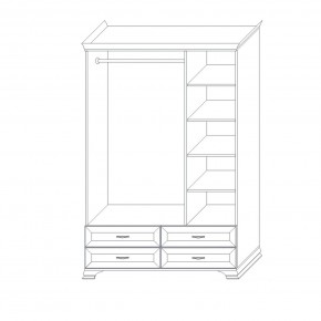 Шкаф распашной трехдверный с зеркалом Сиена в Урае - uray.ok-mebel.com | фото 12