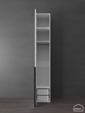 Шкаф с антресолью Linnea MHR-1A-3 2450х400х510 (Белый-М 11.1.2) в Урае - uray.ok-mebel.com | фото 5