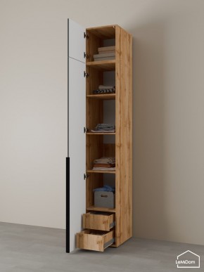 Шкаф с антресолью Linnea MHR-1A-4 2450х400х510 (ДВ-М 11.1.25) в Урае - uray.ok-mebel.com | фото 5