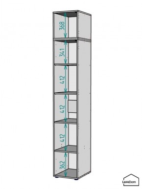 Шкаф с антресолью Linnea MHR-1POA-2 2450х400х510 (Белый-М 11.1.2) в Урае - uray.ok-mebel.com | фото 3
