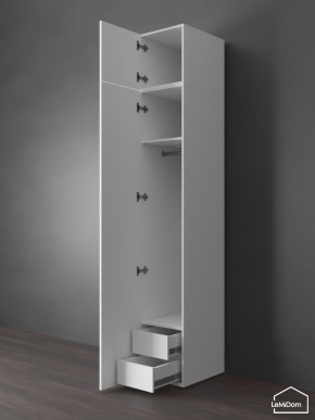Шкаф с антресолью Linnea MHR-1POA-3 2450х400х510 (Белый-М 11.1.1) в Урае - uray.ok-mebel.com | фото 6