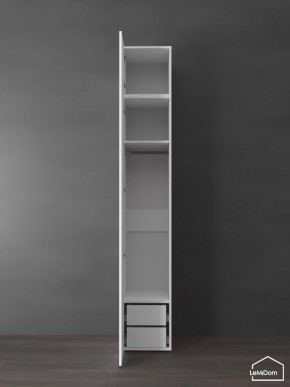 Шкаф с антресолью Linnea MHR-1POA-3 2450х400х510 (Белый-М 11.1.2) в Урае - uray.ok-mebel.com | фото 5