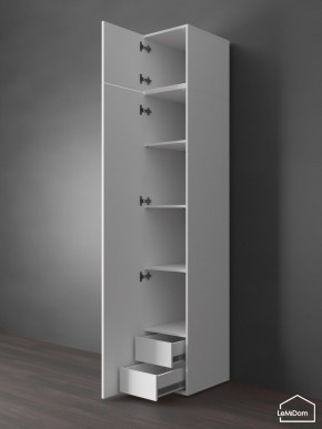 Шкаф с антресолью Linnea MHR-1POA-4 2450х400х510 (Белый-М 11.1.2) в Урае - uray.ok-mebel.com | фото 5