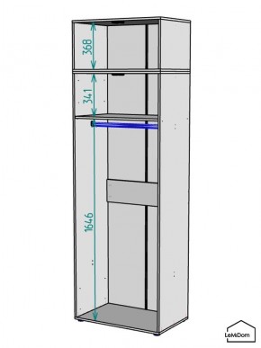 Шкаф с антресолью Linnea MHR-2A-1 2450х800х510 (Белый-М 11.1.2) в Урае - uray.ok-mebel.com | фото 3
