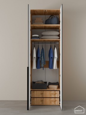 Шкаф с антресолью Linnea MHR-2A-3 2450х800х510 (ДВ-М 11.1.25) в Урае - uray.ok-mebel.com | фото 6
