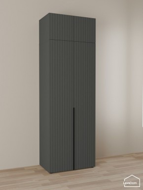 Шкаф с антресолью Linnea MHR-2A-3 2450х800х510 (Графит-М 11.1.25) в Урае - uray.ok-mebel.com | фото