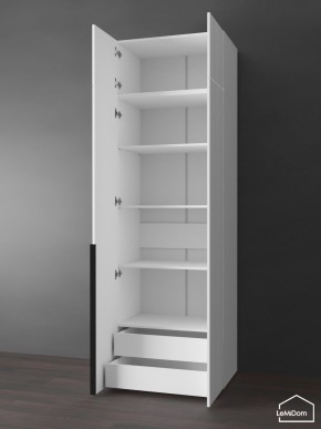 Шкаф с антресолью Linnea MHR-2A-4 2450х800х510 (Белый-М 11.1.2) в Урае - uray.ok-mebel.com | фото 5