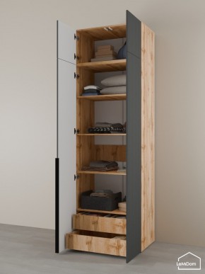 Шкаф с антресолью Linnea MHR-2A-4 2450х800х510 (ДВ-М 11.1.25) в Урае - uray.ok-mebel.com | фото 5