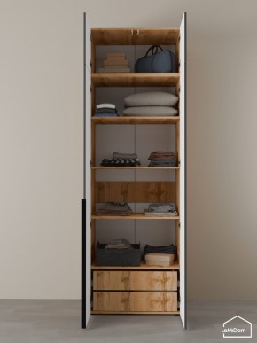 Шкаф с антресолью Linnea MHR-2A-4 2450х800х510 (ДВ-М 11.1.25) в Урае - uray.ok-mebel.com | фото 7