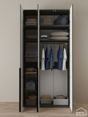 Шкаф с антресолью Linnea MHR-3A-1 2450х1200х510 (Графит-М 11.1.25) в Урае - uray.ok-mebel.com | фото 4