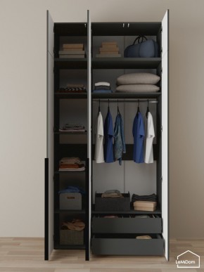 Шкаф с антресолью Linnea MHR-3A-2 2450х1200х510 (Графит-М 11.1.25) в Урае - uray.ok-mebel.com | фото 5