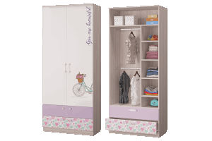 Шкаф для одежды с 2 ящиками Адель в Урае - uray.ok-mebel.com | фото 1