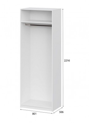 Шкаф ШК-5 (800) Белый текстурный в Урае - uray.ok-mebel.com | фото 4