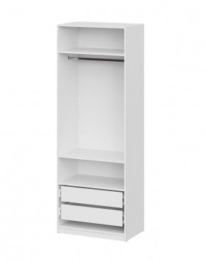 Шкаф ШК-5 + 2 полки + ящики (800) Белый текстурный в Урае - uray.ok-mebel.com | фото 3