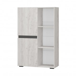 Шкаф стеллаж Мрия ШК-16 (Бетон пайн светлый/Графит) в Урае - uray.ok-mebel.com | фото