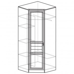 Шкаф угловой 50 Лира Нортон светлый (угол 854х854) в Урае - uray.ok-mebel.com | фото 2