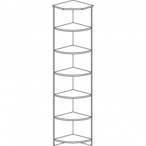Шкаф угловой открытый №607 Инна Денвер темный в Урае - uray.ok-mebel.com | фото 2