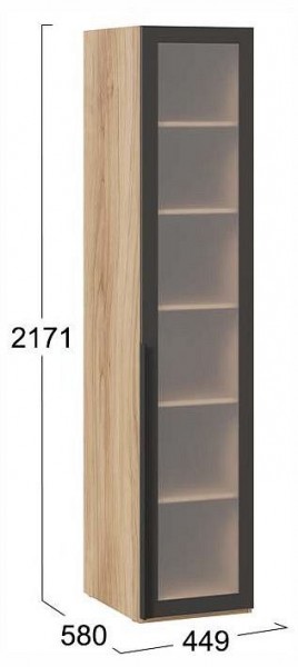 Шкаф-витрина Порто СМ-393.07.008 в Урае - uray.ok-mebel.com | фото 3