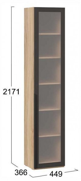 Шкаф-витрина Порто СМ-393.07.213 в Урае - uray.ok-mebel.com | фото 4
