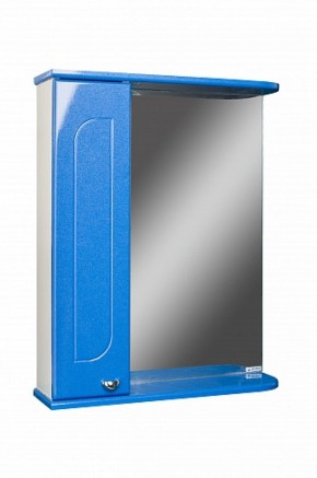 Шкаф-зеркало Радуга Синий металлик 55 левый АЙСБЕРГ (DA1129HZR) в Урае - uray.ok-mebel.com | фото 1